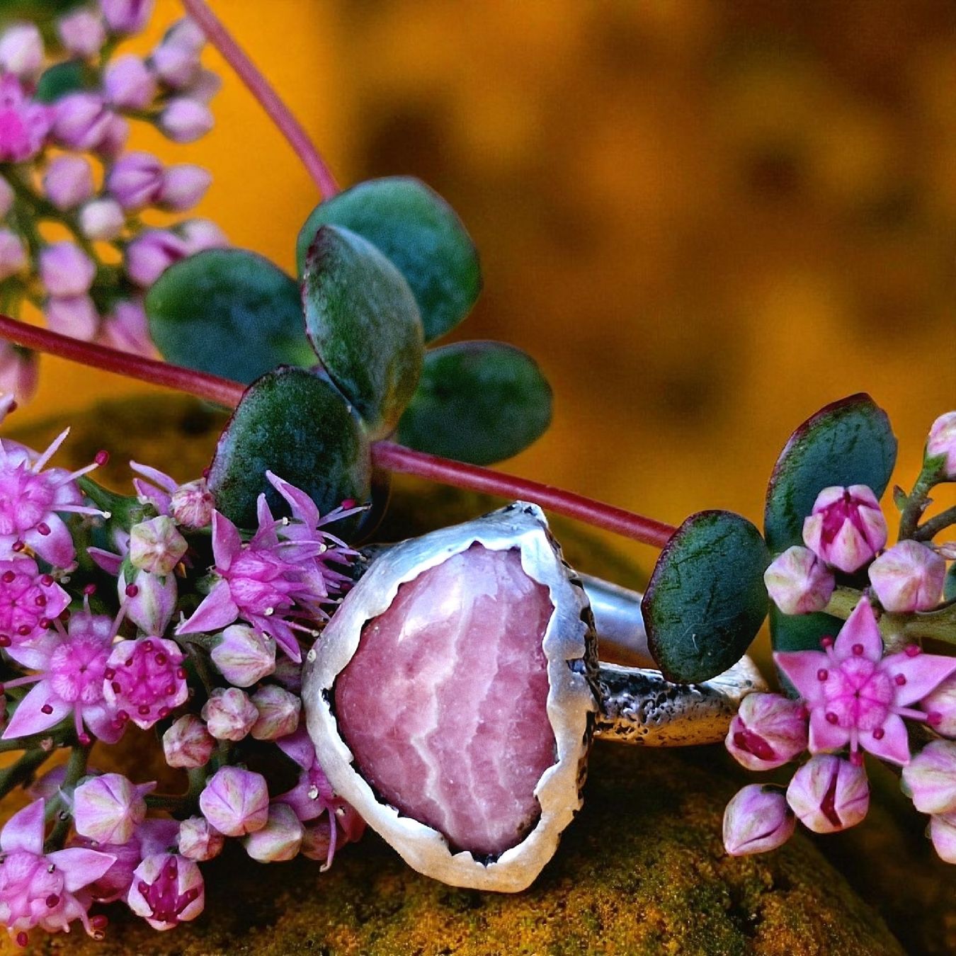 Anelli: Statement-Ring Silber mit Rhodochrosit, Grösse 56 – Nuovo e nell'imballaggio originale da Aarau venduto da Schmuckhoehle_MD 7