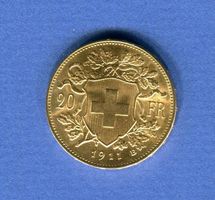 (966) 20 Fr. 1911 Vreneli Top Stgl Gold