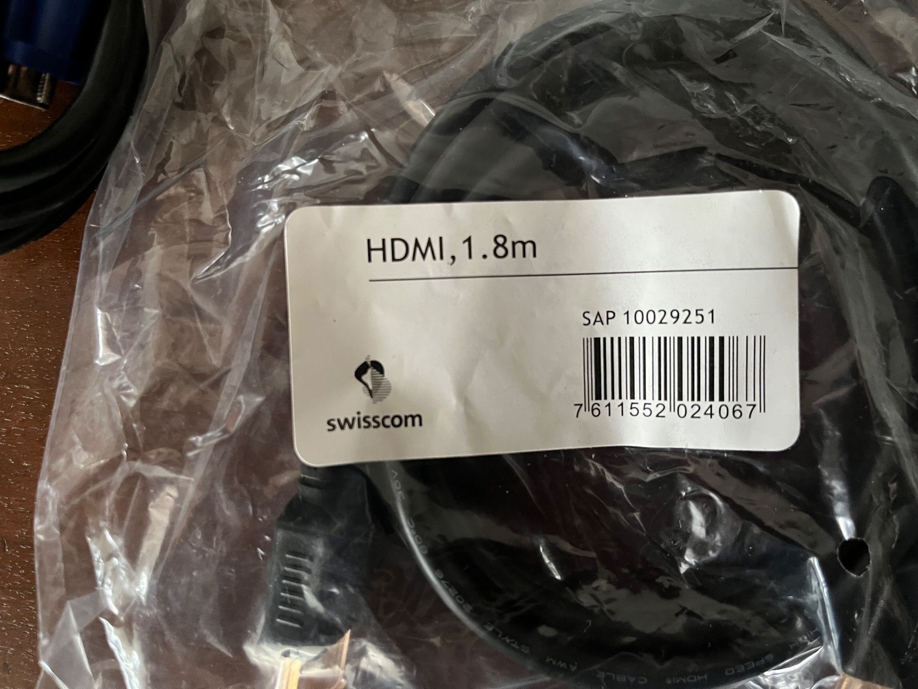 Swisscom Cavi: Kabel Set Swisscom HDMI Ethernet  - neu – Nuovo (secondo la descrizione) da Stetten AG venduto da Brissago25 2