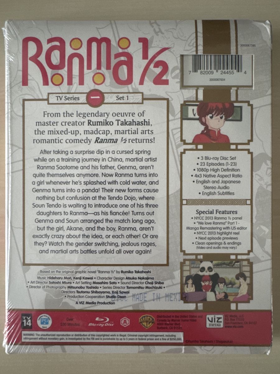 Alle DVDs: Ranma 1/2 Blueray Set 1, US Version – Neu und originalverpackt aus Liestal von TheDriver1989 1