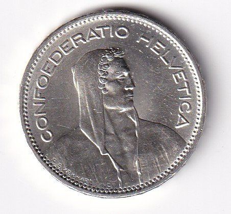 Tutti le monete: 5 Franken 1965 fast unz – Usato da Neuchâtel venduto da karlpierrino 1