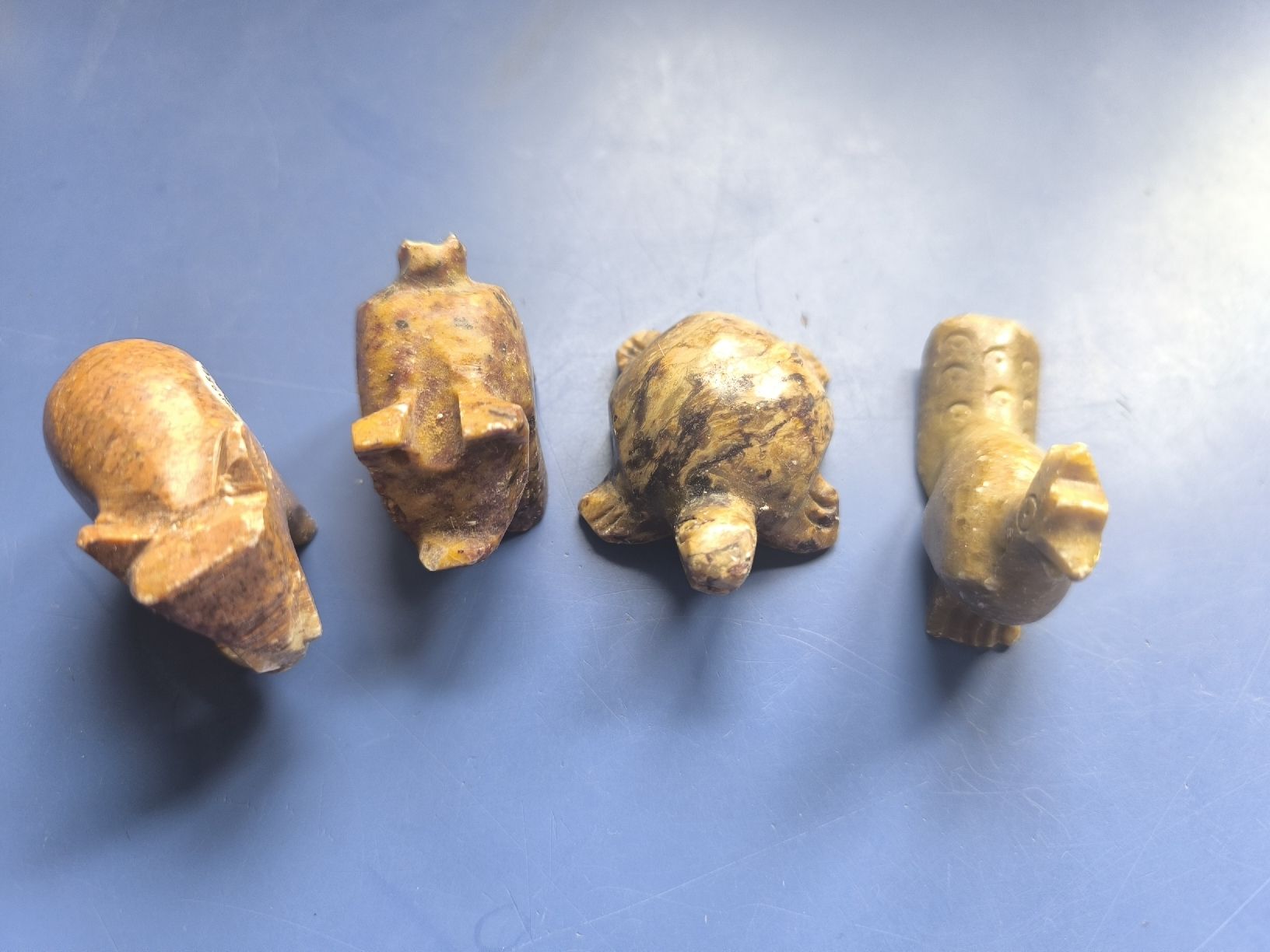 Statuette: 4 Tiere Figuren aus echtem Edelstein – Nuovo (secondo la descrizione) da Rickenbach Sulz venduto da jadeprinzessin89 1
