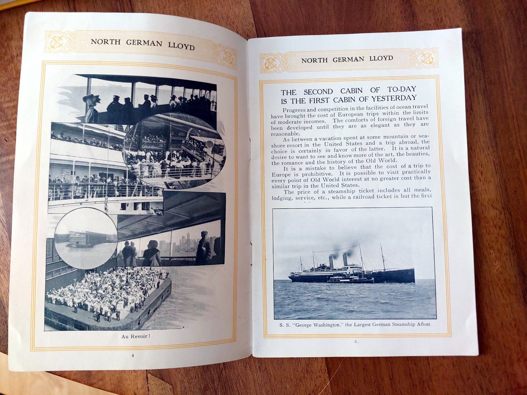 Bücher: North German Lloyd - Schiffsprospekt - Second Cabin – Gebraucht aus Schönenwerd von Steidi 2