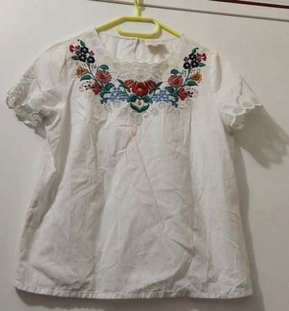 Haut femme SÉZANE blanc brodé taille 36 /38