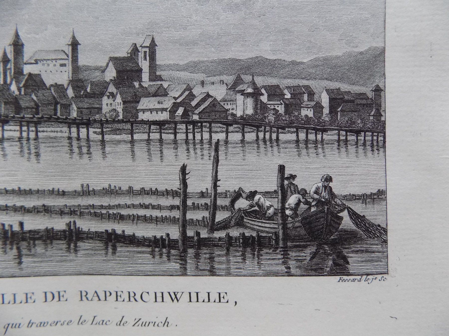 Incisioni: Rapperswil Kupferstich von Barbier – Usato da Risch venduto da Antikfee 5