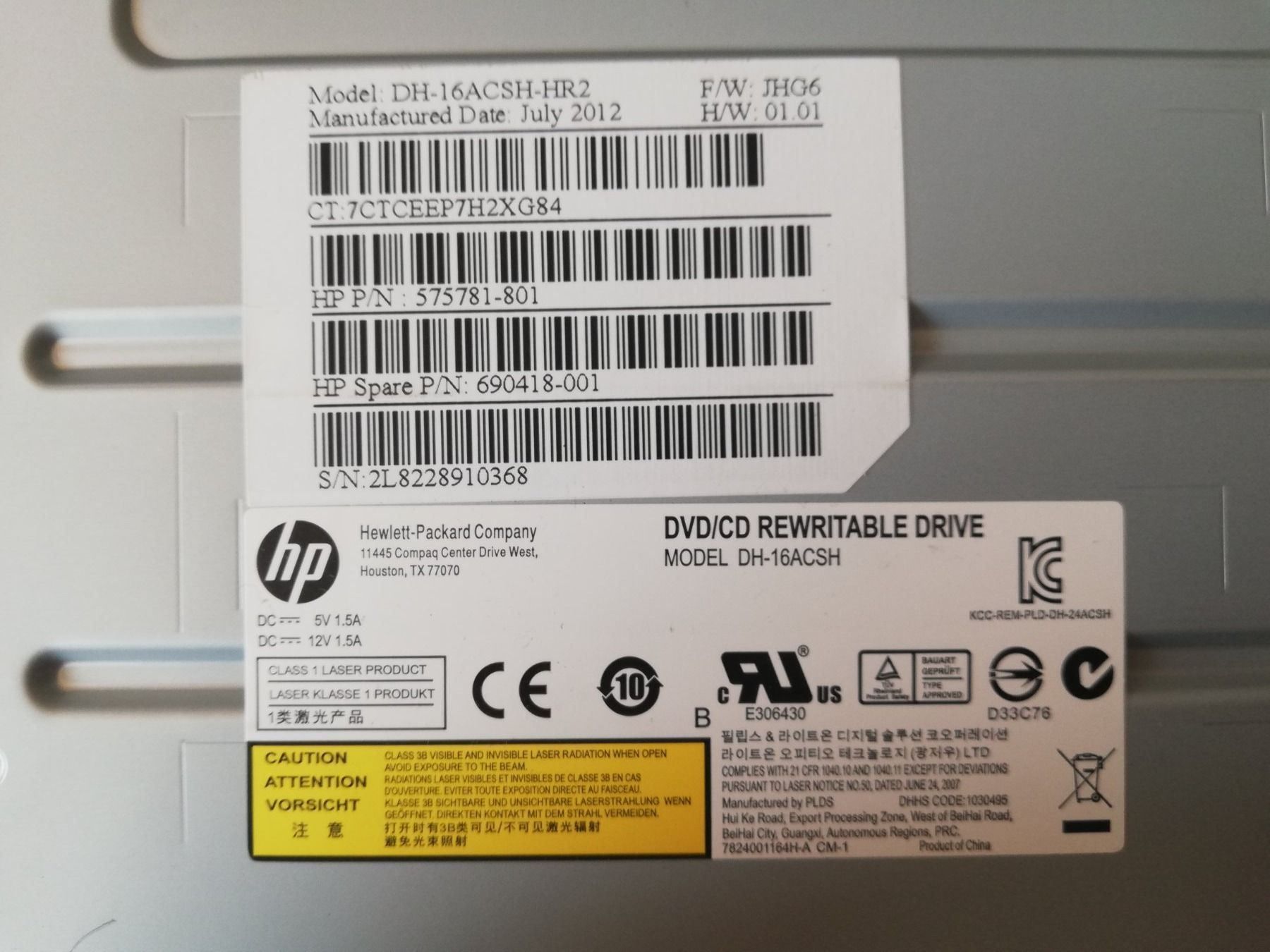 PC: HP SATA DVD Brenner jg. 2012 – Usato da Thundorf venduto da Swizzzly 1