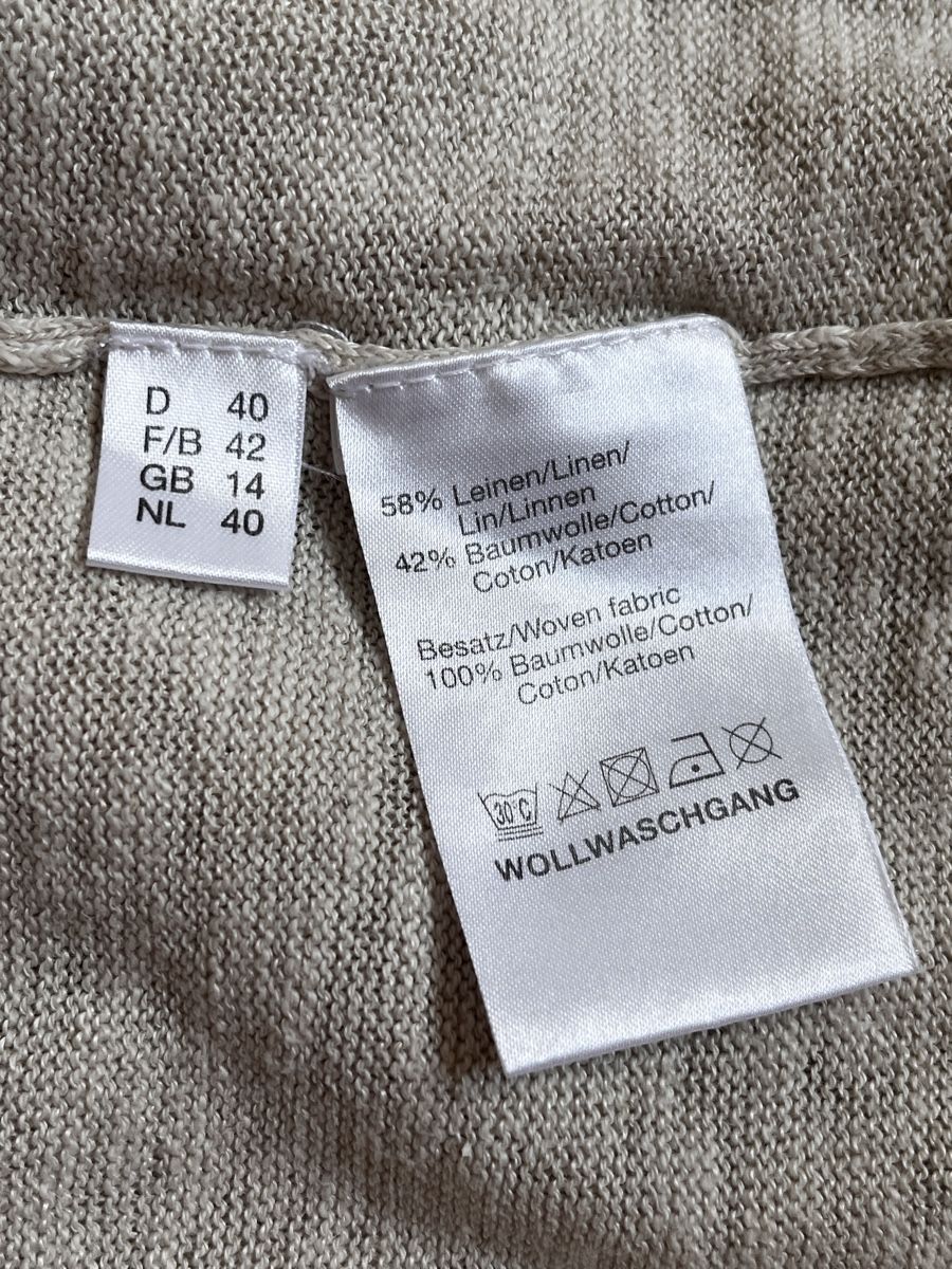 Jacken: PUBLIC Strickjacke beige Gr. 40 Leinen-Mix – Gebraucht aus Zürich von Kleanthy 3