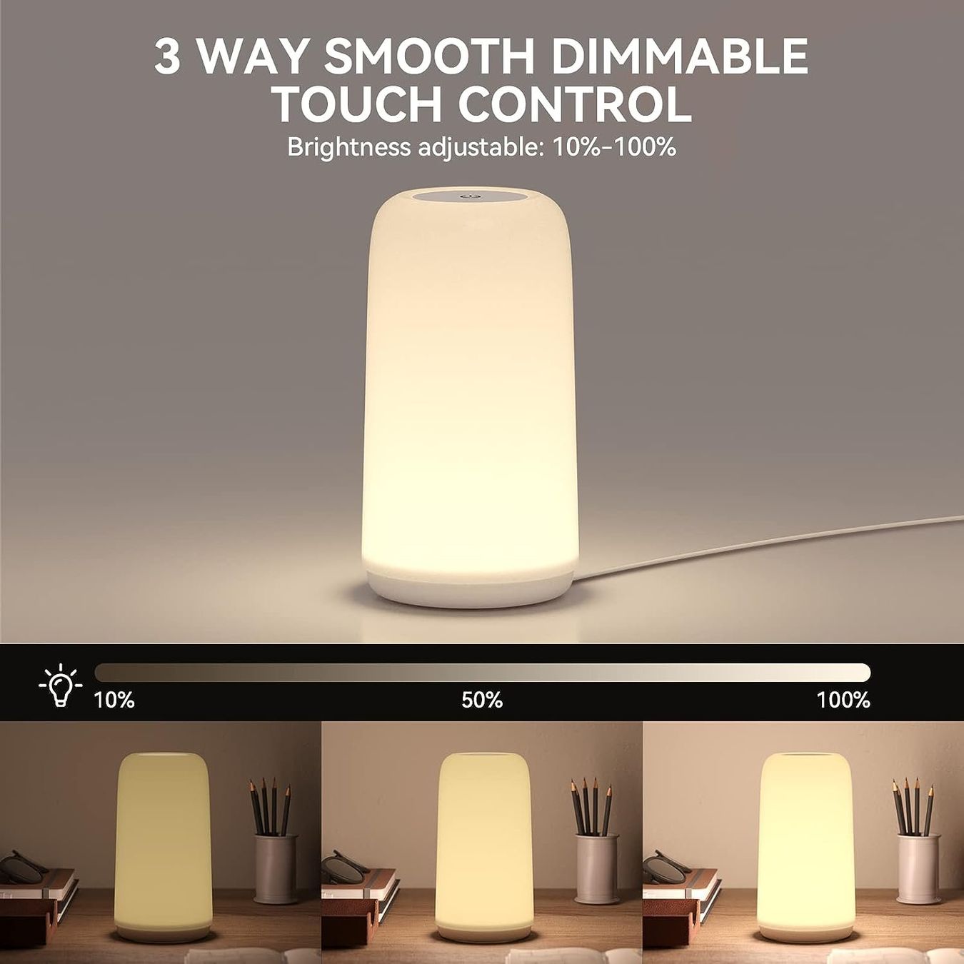 Lampade: LED Nachttischlampe Touch dimmbar mit RGB – Nuovo e nell'imballaggio originale da Nuglar venduto da SaleRitter 4