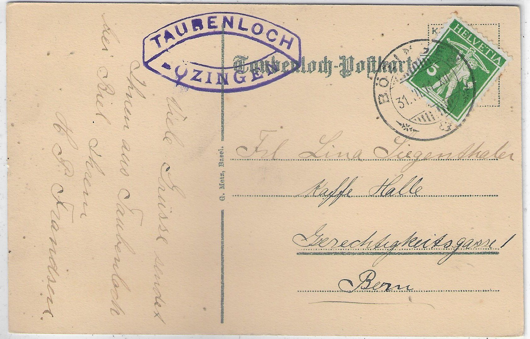 Cartoline postali: Taubenlochschlucht bei Biel – Usato da Ettingen venduto da Kartenplanet 1