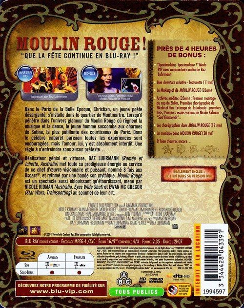 Tutti i DVDs: MOULIN ROUGE – Nuovo (secondo la descrizione) da Bursins venduto da Adabel 1