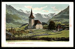 Frutigen, Kirche, Doldenhorn und Altels