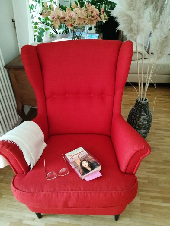 IKEA Ohrensessel STRANDMON Rot Kaufen auf Ricardo