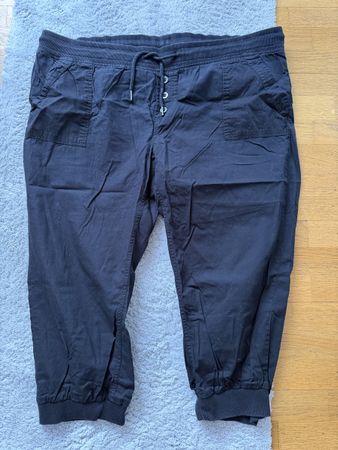 Schwarze Sommerhose Caprihose Maxi Blue, Grösse 46(IT)