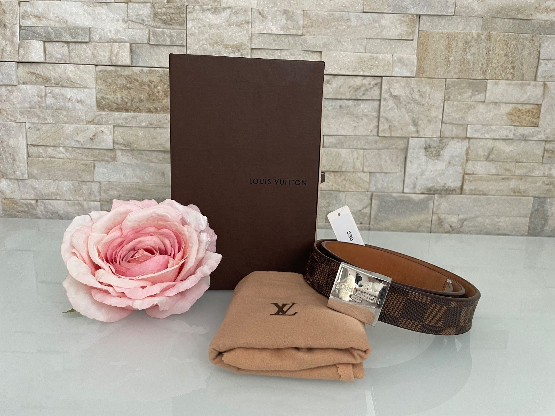 Louis Vuitton Cinture: Louis Vuitton Gürtel Damier Ebene - Nr. 330 – Usato da Hittnau venduto da LuxAndMore 1