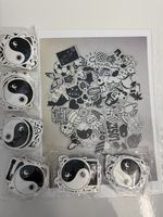 Sticker Set Designs Schwarz Weiss, NEU, 300 Stk