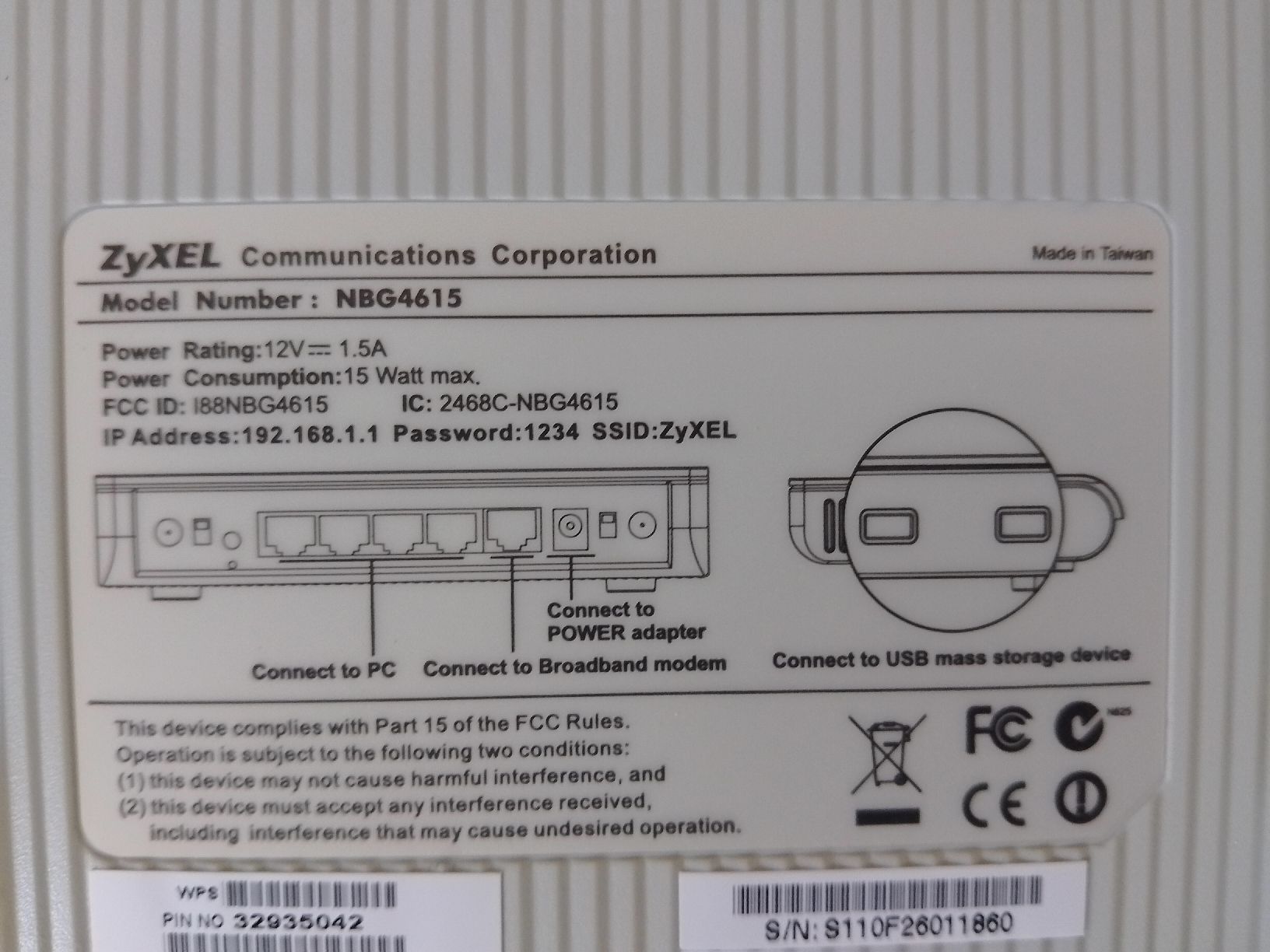 Zyxel Modems & Routeurs: Router ZyXEL NBG4615 – D'occasion à Eglisau par sch_m6rw 2