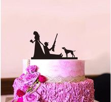 NEUER Torten Topper Hochzeit schwarz Jäger - 222391