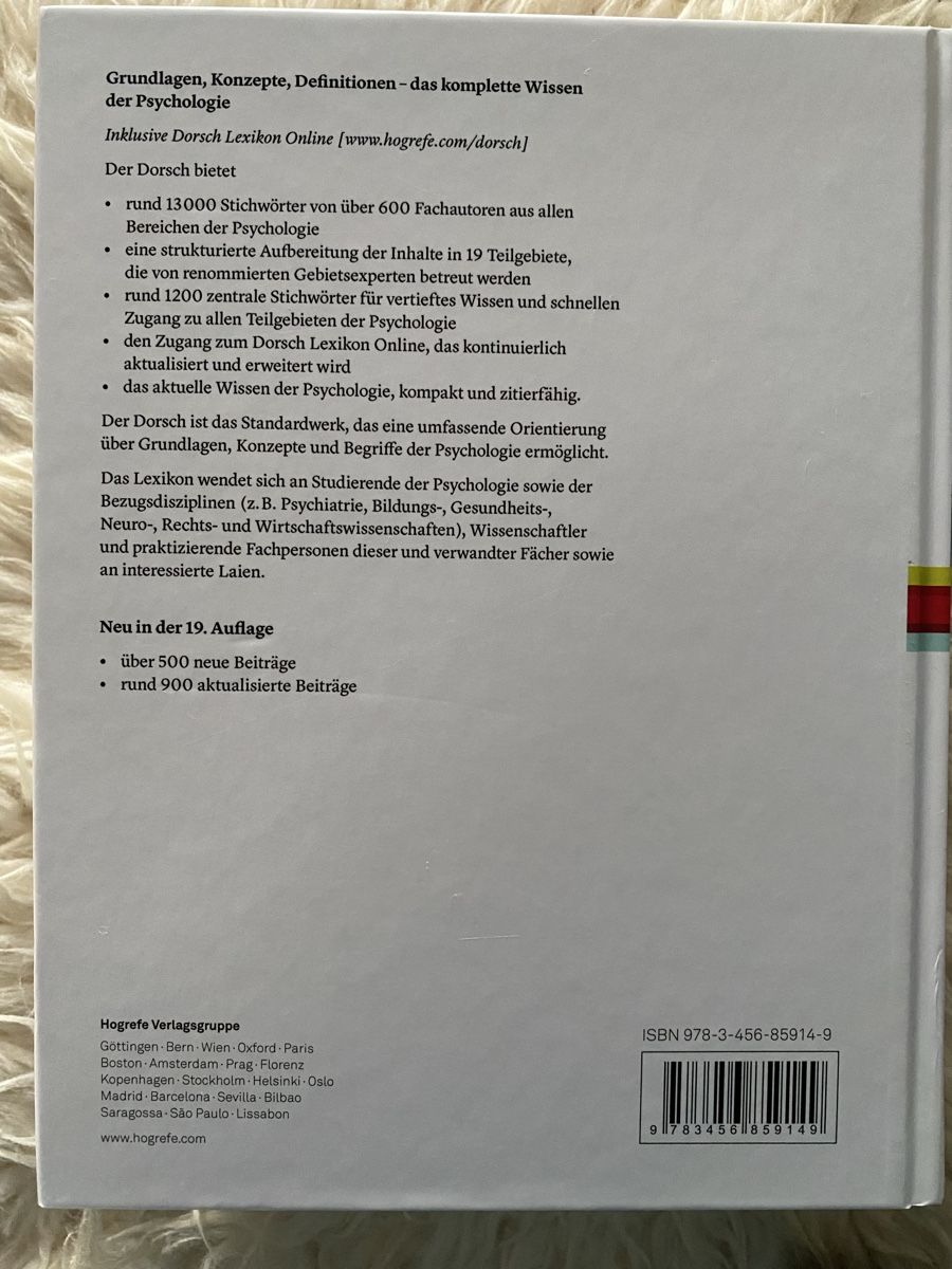 Bücher: Dorsch: Lexikon der Psychologie – Neu (gemäss Beschreibung) aus Thalwil von millaard_p 1