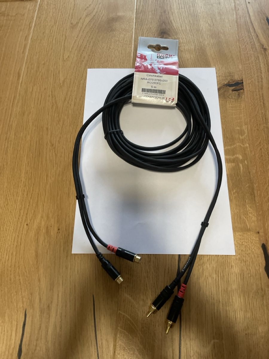 Cavi: Rock Cable Cinchkabel, 5m, Neu, Originalverpackt! – Nuovo e nell'imballaggio originale da Trimbach venduto da B-Ware_Shop