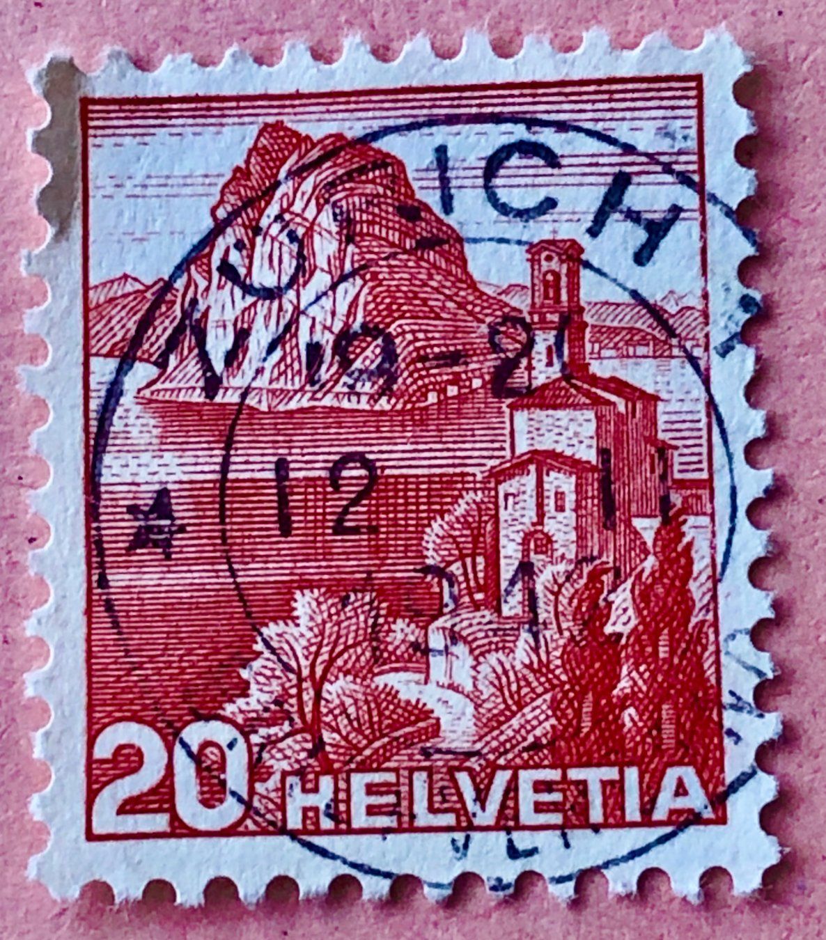 Tutti i francobolli: Nr.215 Landschaftsbilder Stempel  Zürich     – Usato da Aarau venduto da Billa007