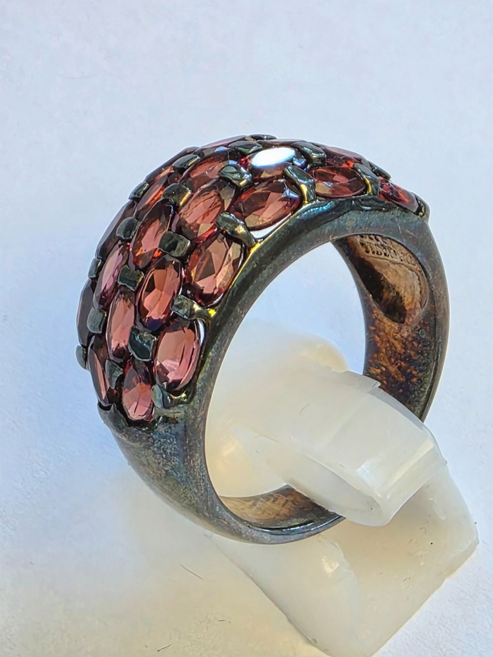 Anelli: Ring Granat oval Silber 925 Grösse 63 Neu – Nuovo (secondo la descrizione) da Zürich venduto da Bieter04 5