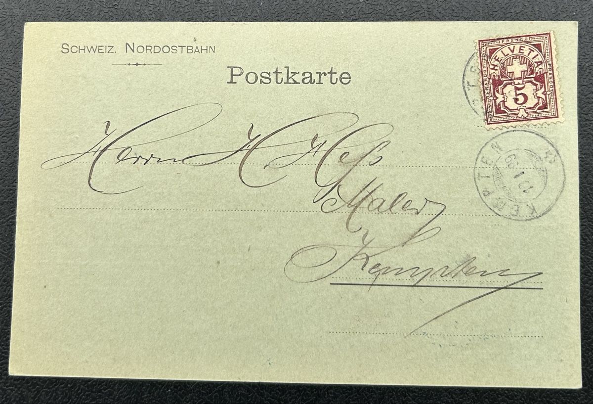 Tutti i francobolli: Avis Karte Kempten  – Usato da Horw venduto da Tellbub