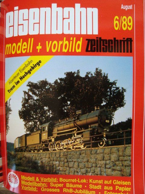 Riviste & Magazine: Eisenbahn Zeitschrift modell + vorbild, 6/89 August – Usato da Thun venduto da Abigboss