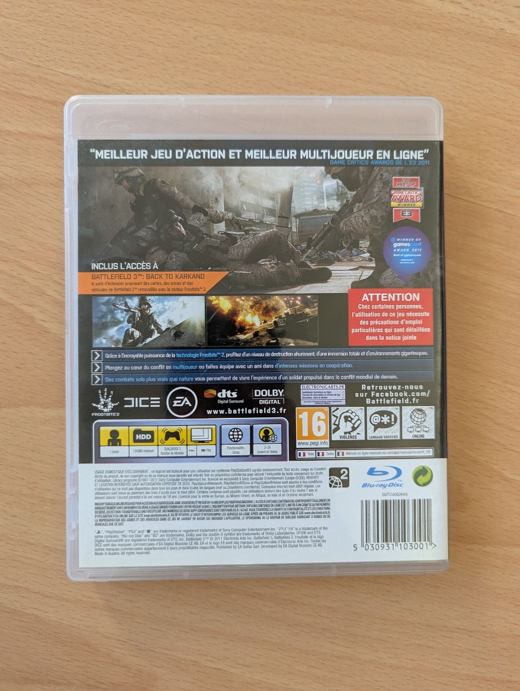 Giochi: Battlefield 3 - Jeu PS3 – Usato da Biel/Bienne venduto da Soupape50 1