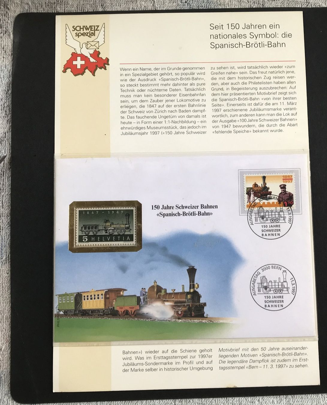 Tutti i francobolli: 150 JAHRE SCHWEIZER-BAHNEN – Usato da Ostermundigen venduto da Kari1937