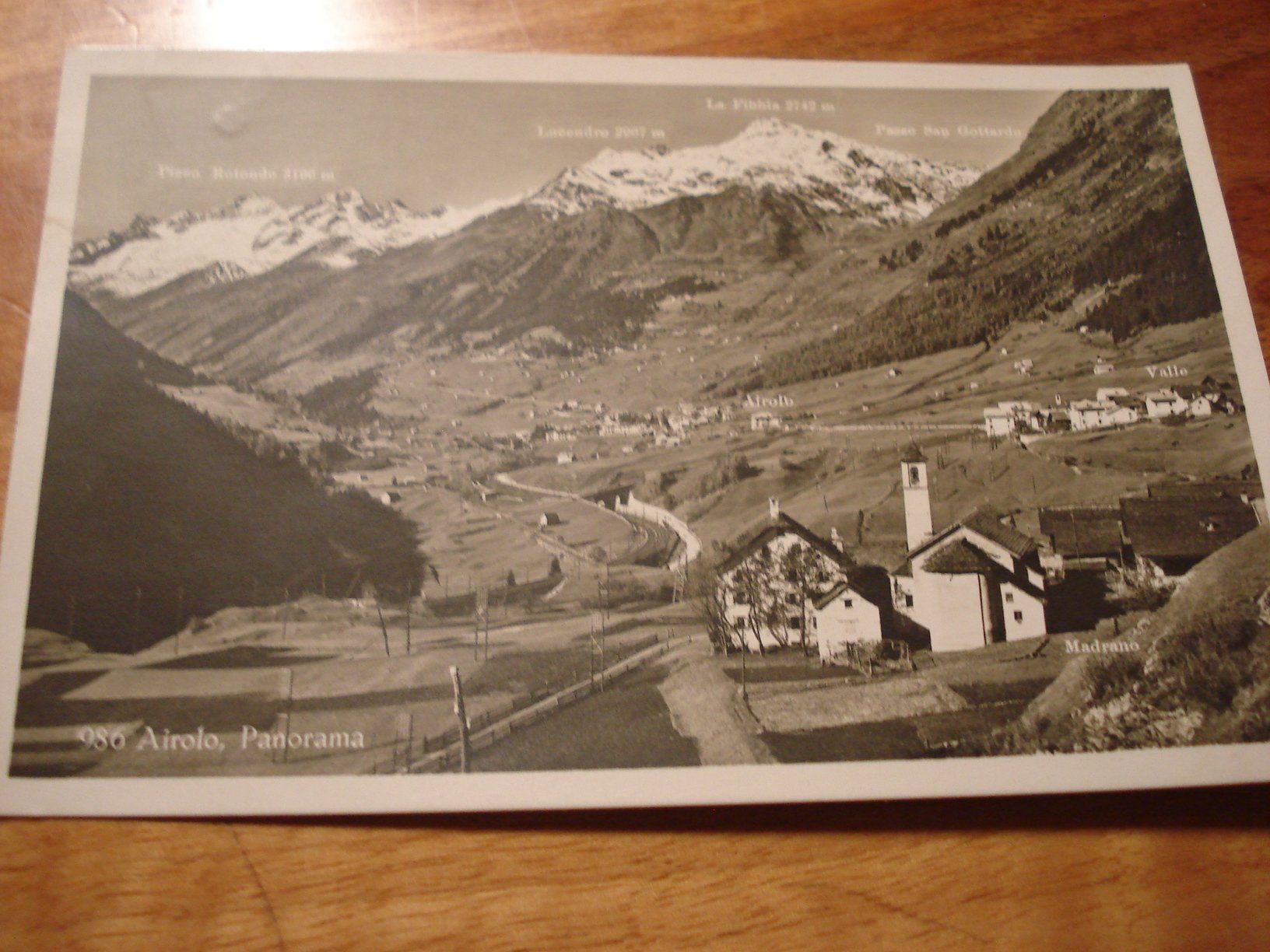 Ansichtskarten: Airolo, Panorama, 1928, gelaufen – Gebraucht aus Niederwil AG von morostahu