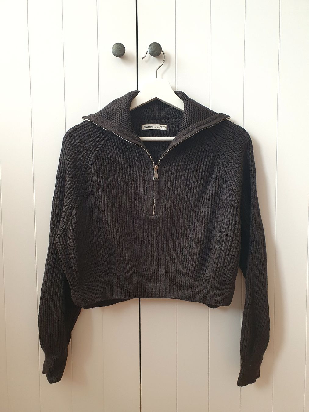 Pull&Bear Maglioni & Felpe: Strickpullover mit Reissverschluss Half-Zip grau S/M – Nuovo (secondo la descrizione) da Wetzikon ZH venduto da FundusFuchs
