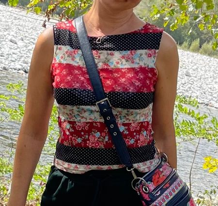 Top di tulle in stile missoni—-tgS/M-ideale per l’estate