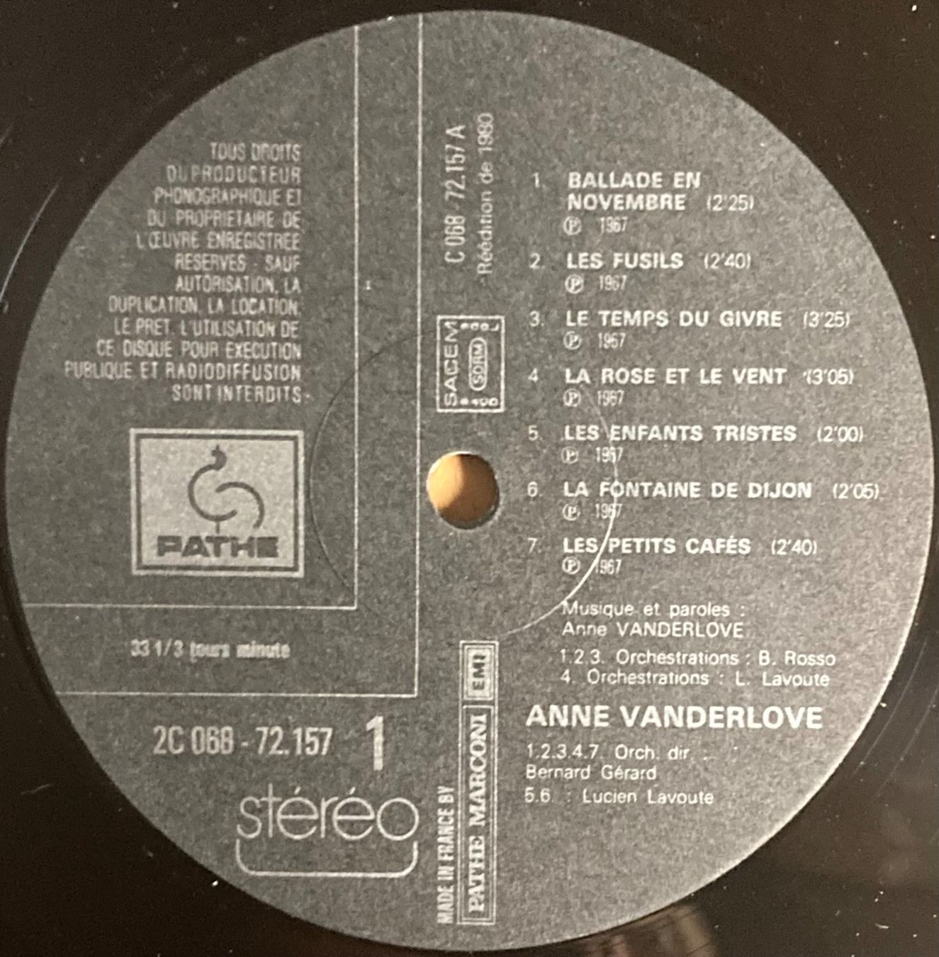 Dischi in vinile: ANNE VANDERLOVE - ANNE VANDERLOVE – Usato da Poliez-Pittet venduto da Newtown-Records 2
