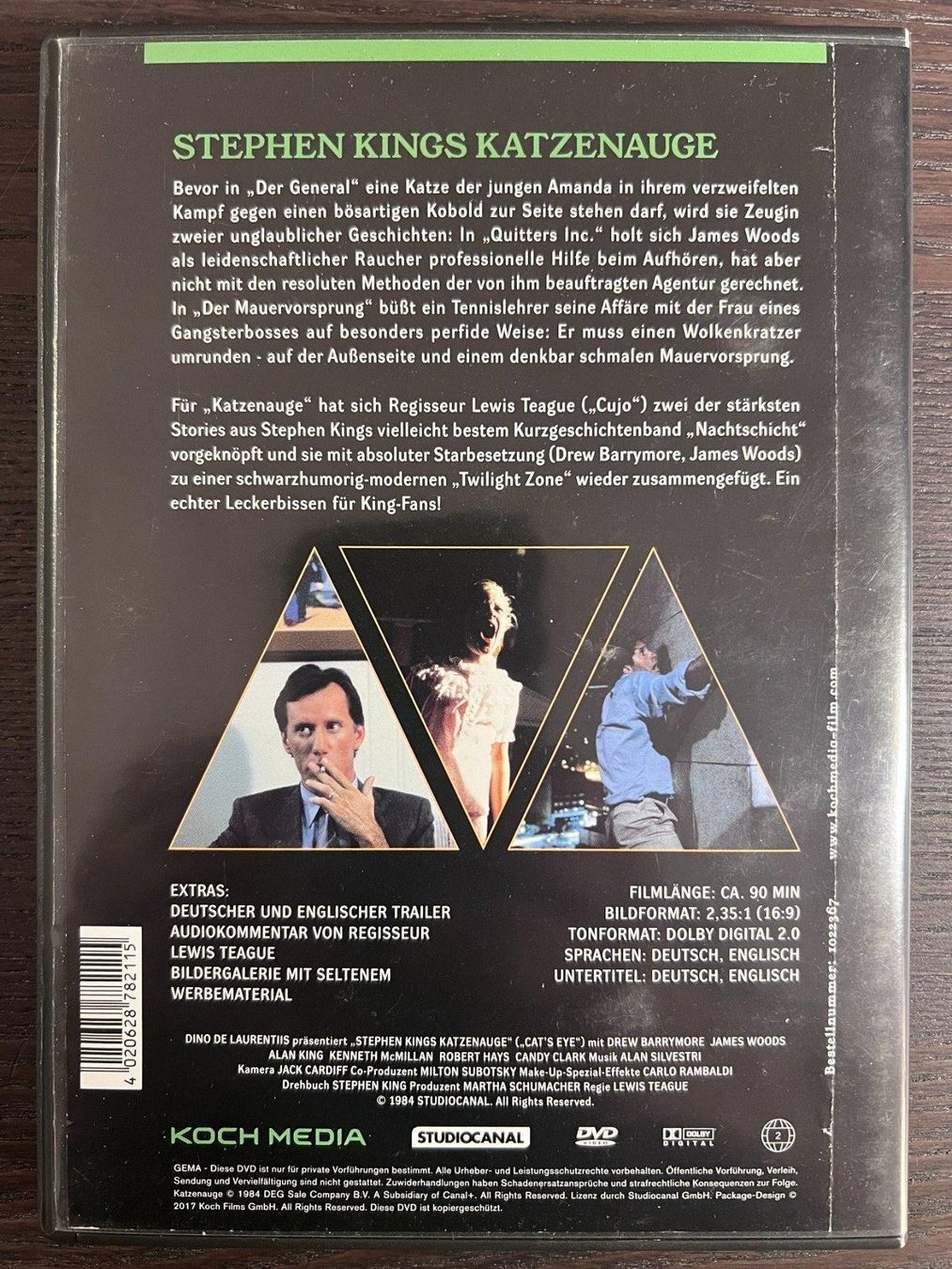 Tutti i DVDs: Stephen Kings Katzenauge – Usato da Zürich venduto da FilmFreunde 1