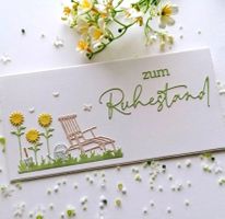 Stanzschablone Nr.921, zum Ruhestand, Text (Sizzix geeignet)