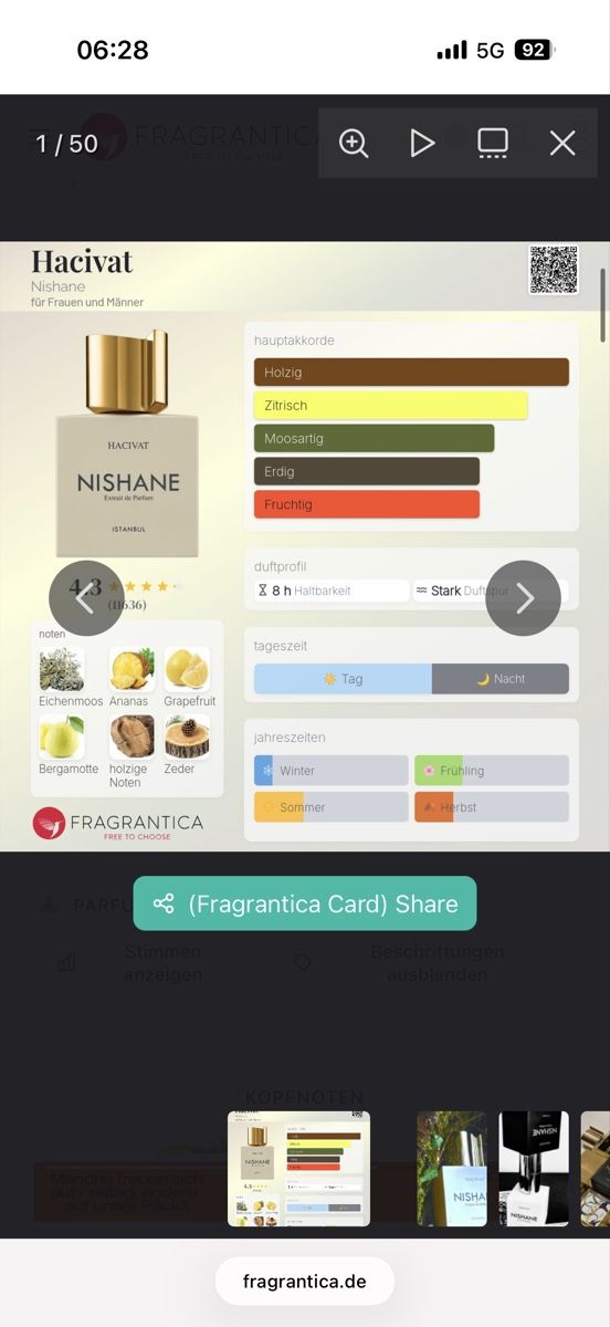 Nishane Parfum & Eau de Toilette: Nishane Hacivat Extrait , 2 ml – Gebraucht aus Sursee von nri_sbv9 2