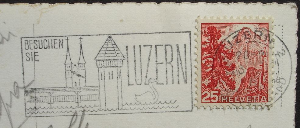 Ansichtskarten: LUZERN Kirche St. Karl gegen Rigi – Gebraucht aus Jona von philajona 1