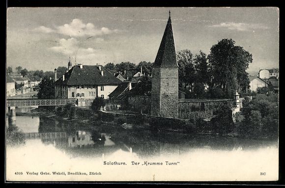 Cartoline postali: AK Solothurn, Der Krumme Turm – Usato da Berlin venduto da bartko-reher