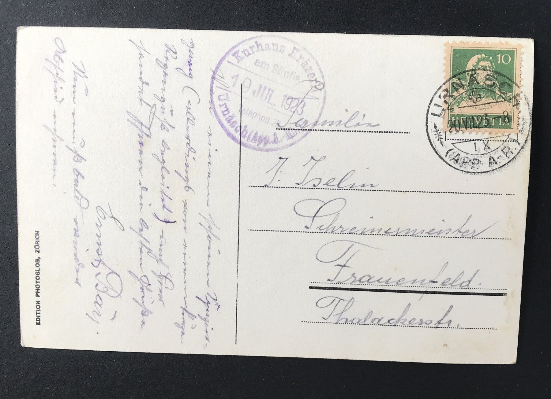 Cartoline postali: ANTIKE ANSICHTSKARTE ALPENKURHAUS KRÄZERLI – Usato da Ostermundigen venduto da wini63 1