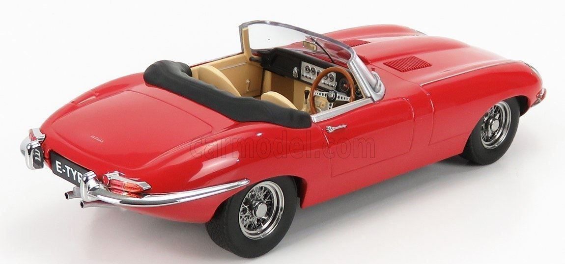 KK-Scale Voitures modèles: JAGUAR E-Type Cabriolet 1961 rot 1:18 von KK-Scale – Neuf avec emballage d'origine à Küttigen par exclusive-modelcars 2