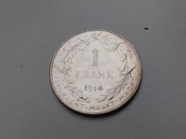 🇧🇪 Belgium 1 Frank *Flemish version* 1914  Silver 5g