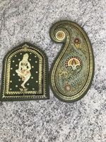 2 WANDDEKORATION AUS INDIEN