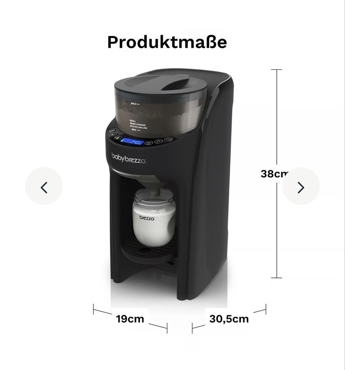 Baby Brezza Pasti del neonato: Flaschenzubereiter Formula Pro Advanced Schwarz – Usato da Kreuzlingen venduto da AG1008 2