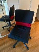 Vitra Verstellbar Bürostuhl schwarz mit rotem Band gebraucht