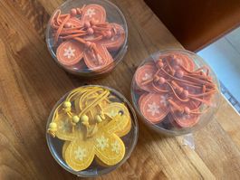 Oster Deko aus Filz orange und gelb