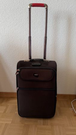 Valise cabine souple 53 cm, bon état, roulettes fonctionnell