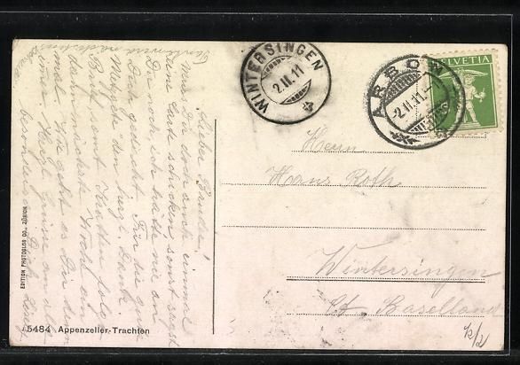 Cartes postales: AK Schweizer in Appenzeller Trachten – D'occasion à Berlin par bartko-reher 1
