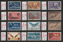 Lot diverse CH Flugpost Ausgaben : KP 775.--