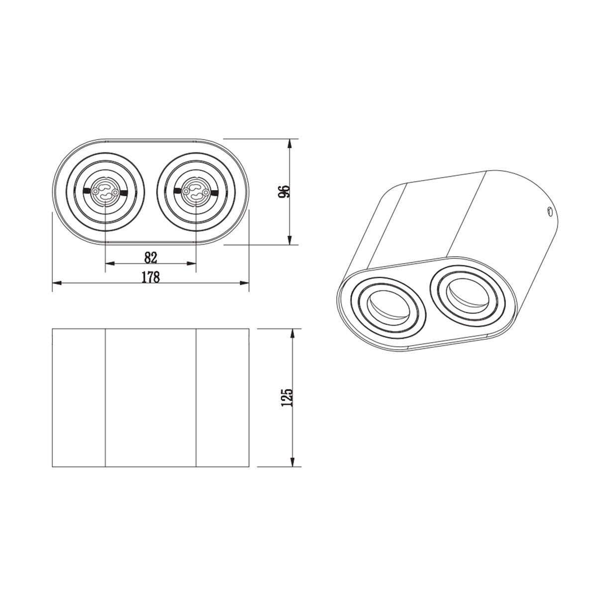 Kronleuchter & Deckenlampen: Deckenleuchte, Weiss, 2 Spots, IP20 – Neu (gemäss Beschreibung) aus Kreuzlingen von Smart-Light 3