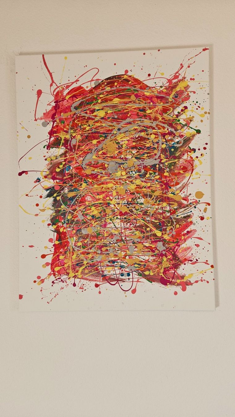 Gemälde: Tableau abstrait, explosion de couleurs vives, unique! – Neu (gemäss Beschreibung) aus Le Locle von fab_c9hh